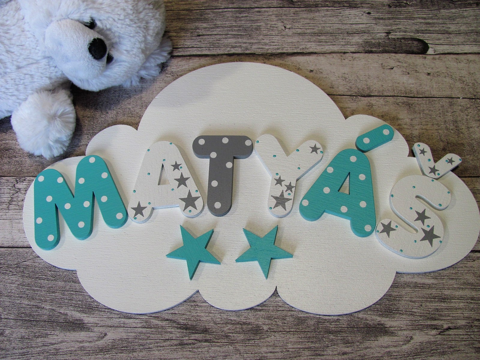 DŘEVĚNÝ MRAK - JMENOVKA 42x25 cm včetně jména