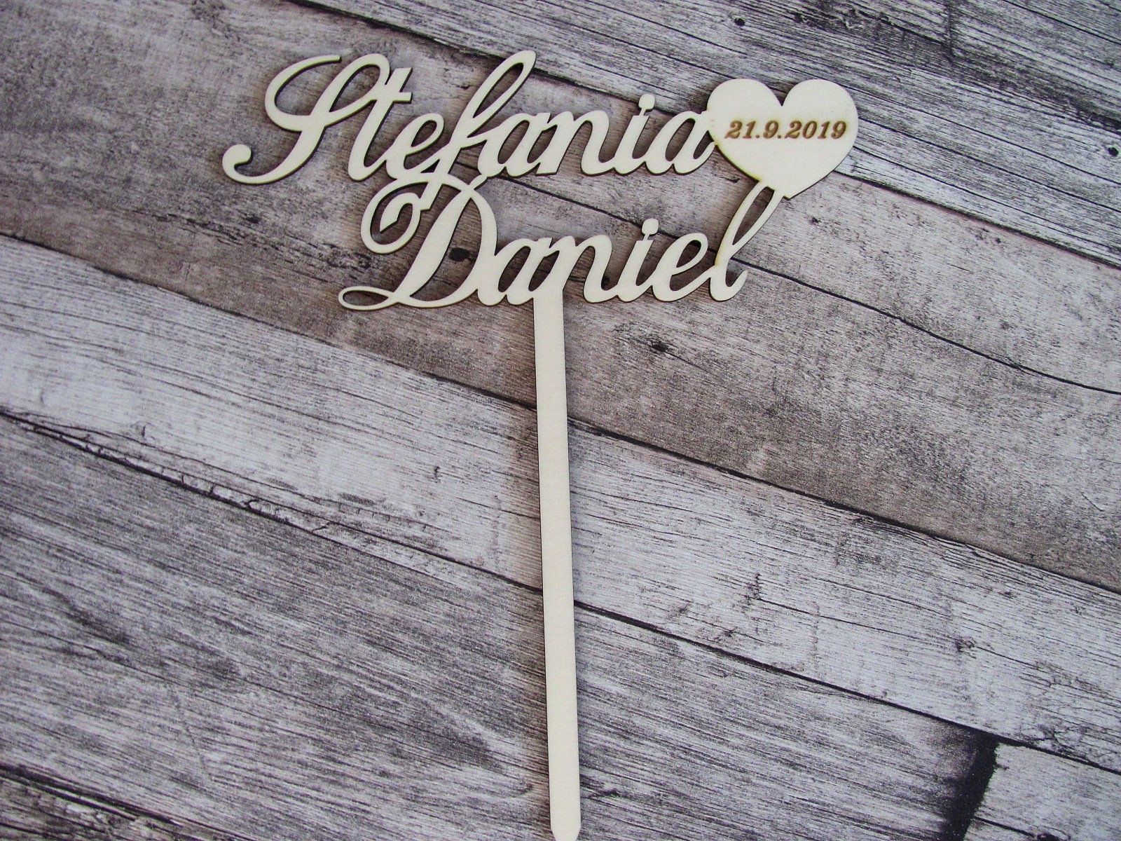 Svatební dortový zápich - jména