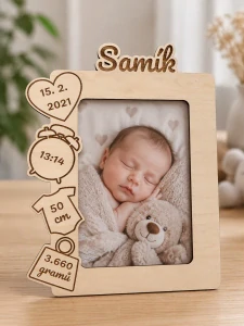 Rámeček k narození dítěte - na fotografii 10 x 15 cm