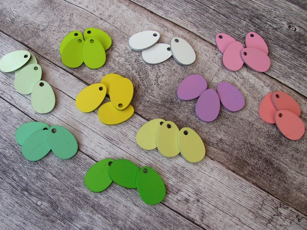 VAJÍČKO dřevěné velikonoční 3,5cm - zelinkavé