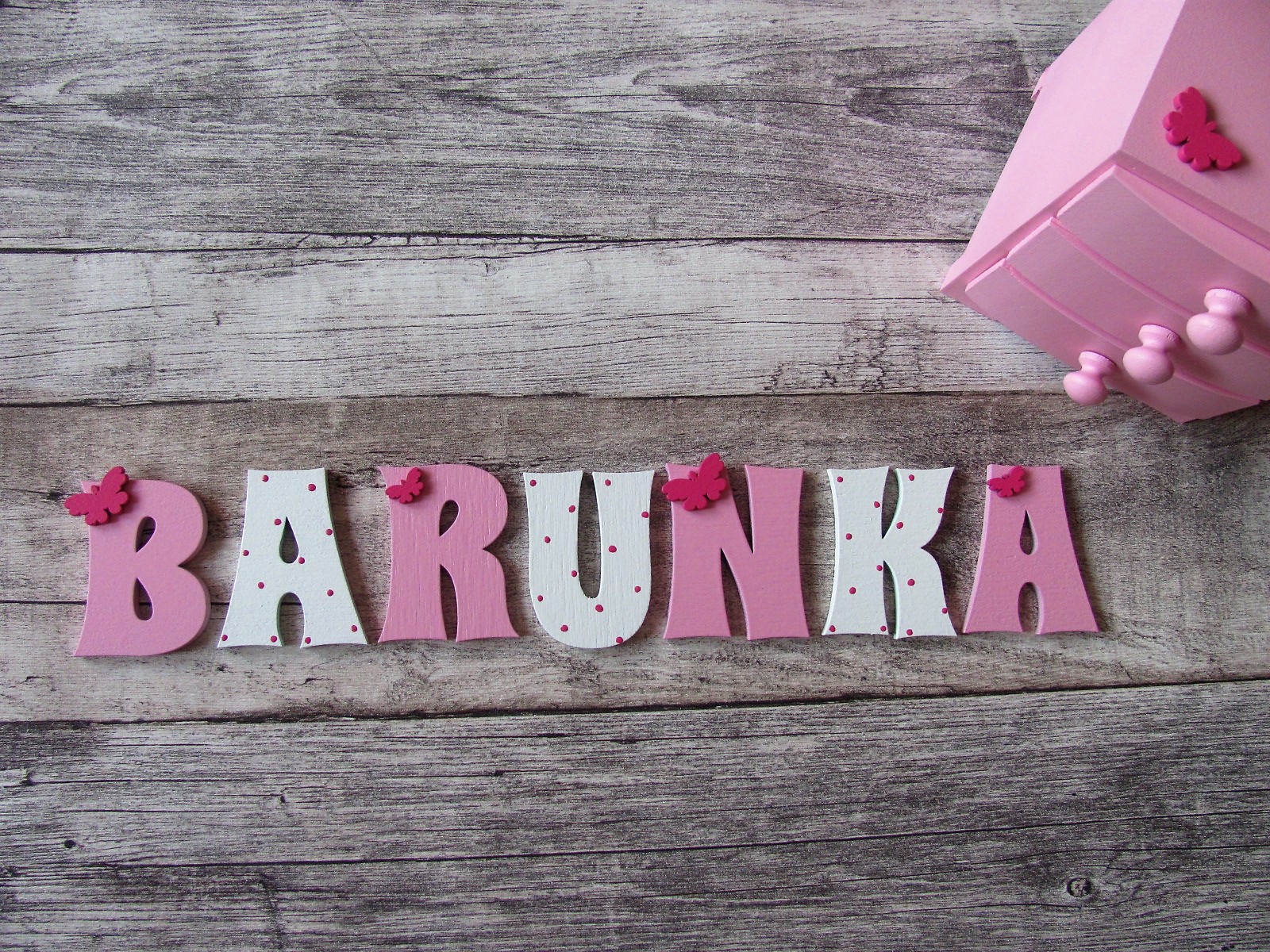 ŠPERKOVNICE dřevěná malovaná se 3 šuplíčky