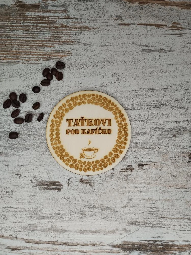 Dřevěný podtácek s vlastním textem