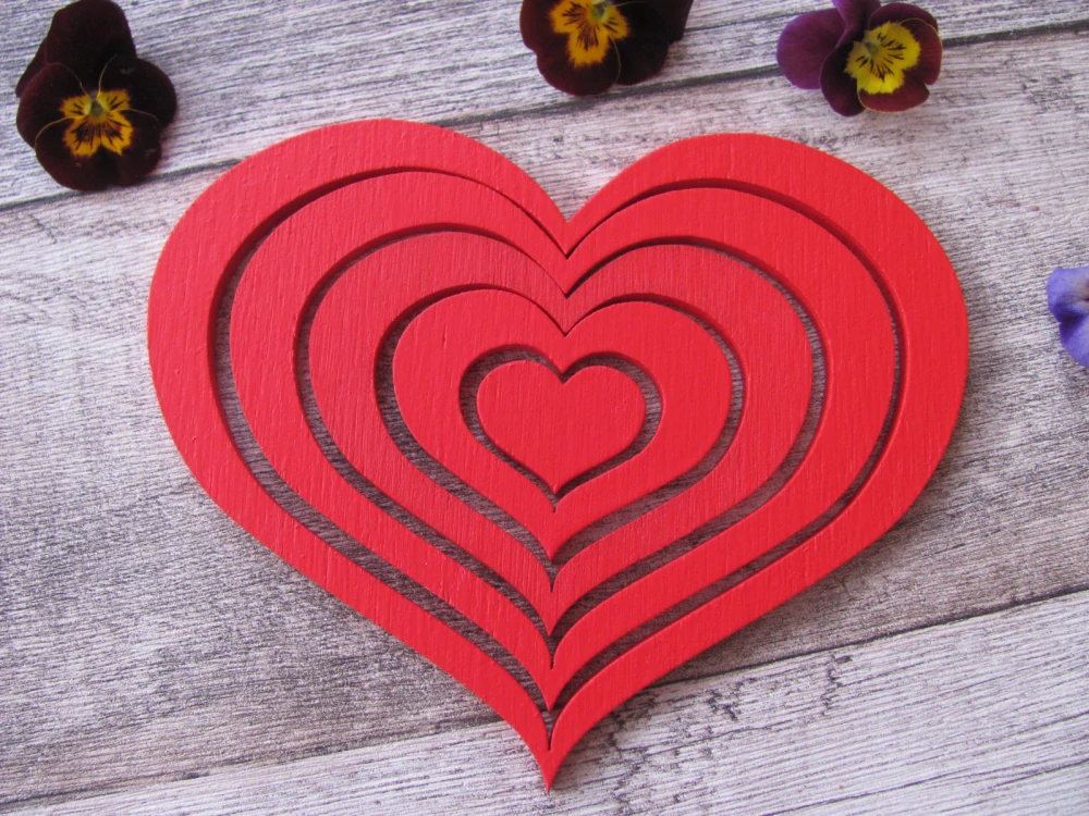 Sada dekorací SRDÍČKA na zeď