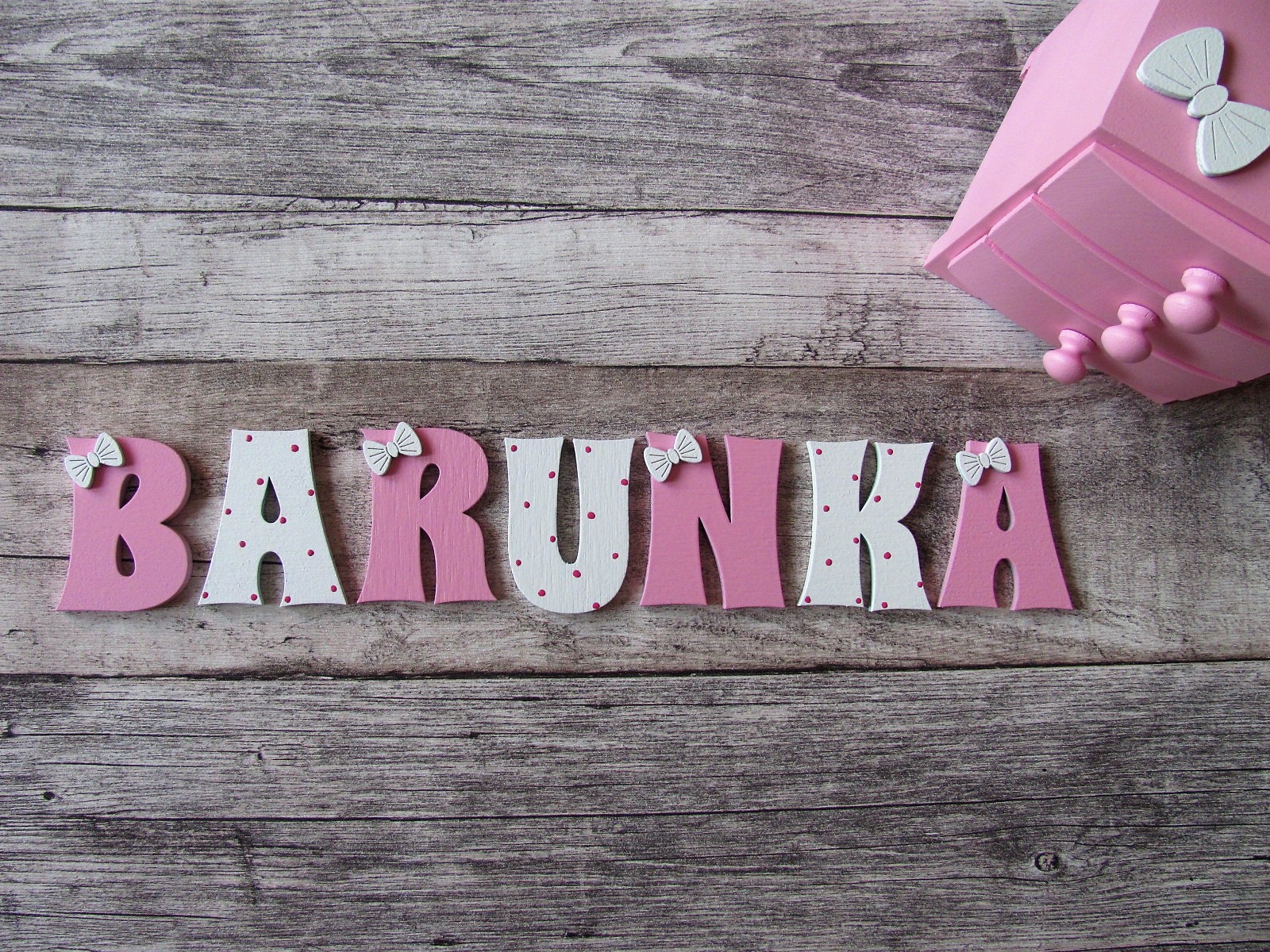 ŠPERKOVNICE dřevěná malovaná se 3 šuplíčky