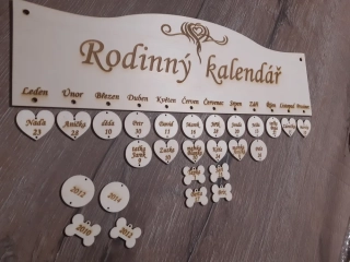 Rodinné kalendáře -na přání 43x13 cm