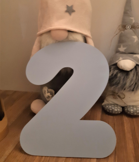 Dřevěná malovaná čísla 50 cm