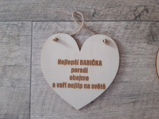 Nejlepší babička pod sluncem - cedulka 12x12 cm