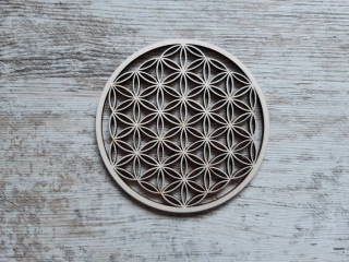 PODTÁCEK dřevěný mandala