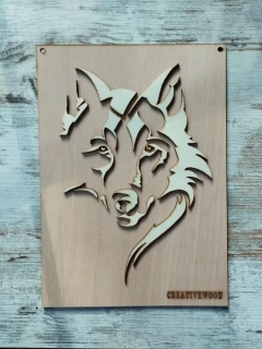 CEDULE/OBRAZ 3D vlk 25x35cm
