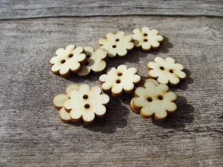 Dřevěné knoflíčky "kytičky" 2 cm