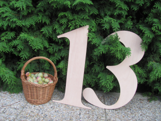 Písmeno/číslo dřevěné 50 cm