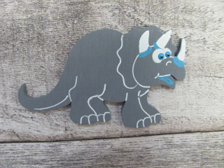 Dřevěná malovaná zvířátka-DINOSAURUS 6,5x11 cm