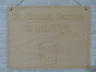 CEDULE  s nápisem - 40X25 CM