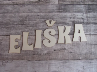 Dřevěná přírodní písmenka 10 cm
