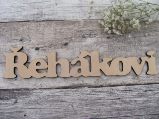 Rodinná jmenovka 25 cm