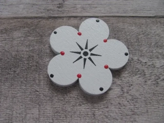 KVĚTINA dřevěná malovaná 10 cm
