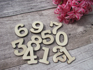 Dřevěná čísla 3 cm